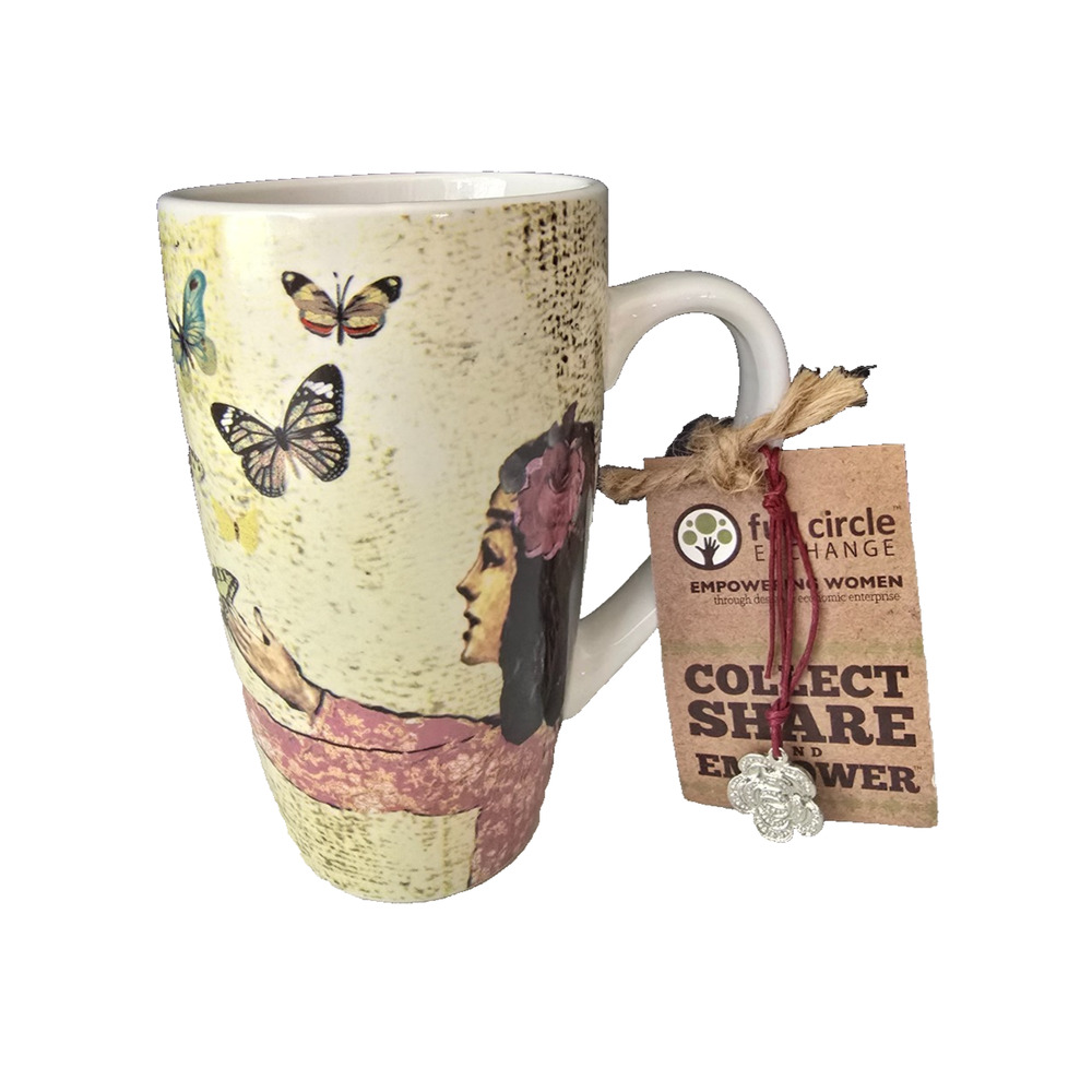 Butterfly Coffee/Tea Mug by Soreh Design 5 1/4" Tall